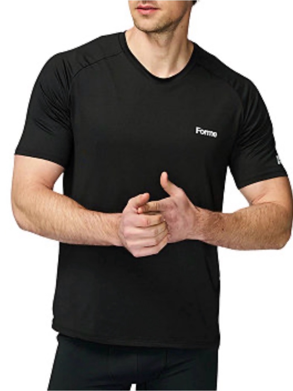 Forme Like New Men’s Recovery T Shirt Posture Correcting Black Size Small